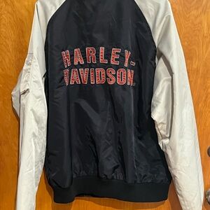 Mens Black and White Bomber Jacket